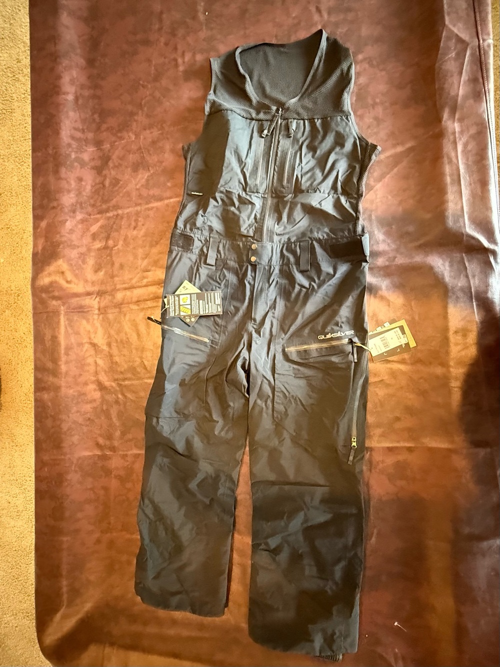 QUIKSILVER HIGHLINE PRO 3L GORETEX SNOWBOARD BIB TRUE BLACK XL
